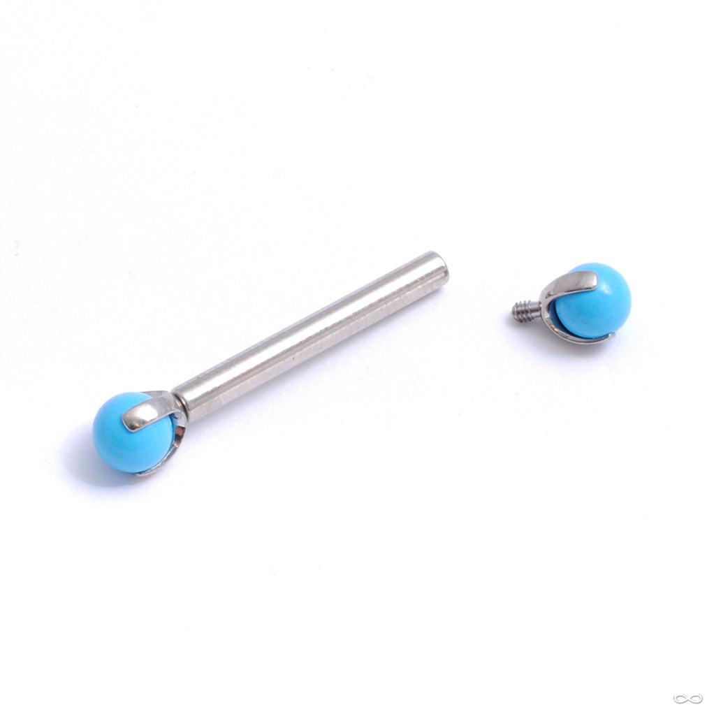 Three Prong Natural Stone Threaded End in Titanium from Industrial Str ...
