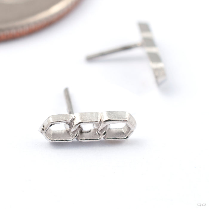 Tiny Tuff Press-fit End in Gold from Maya Jewelry in white gold