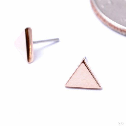 Triangle Press-fit End in Gold from Anatometal in rose gold