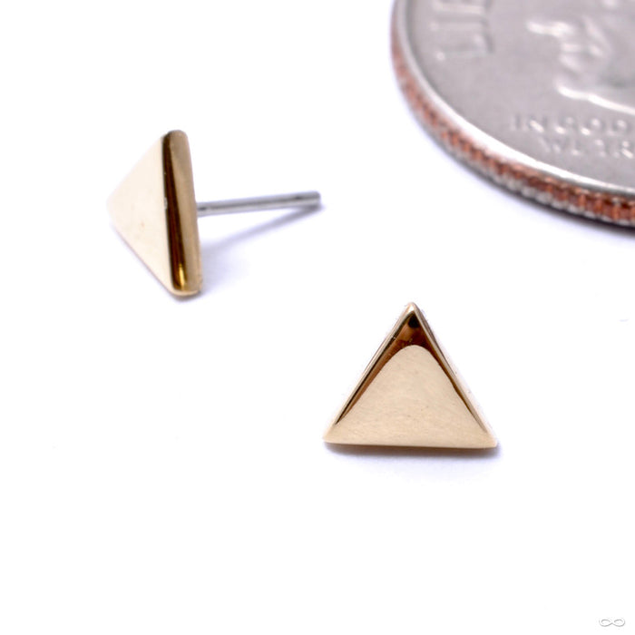 Triangle Press-fit End in Gold from Anatometal in yellow gold