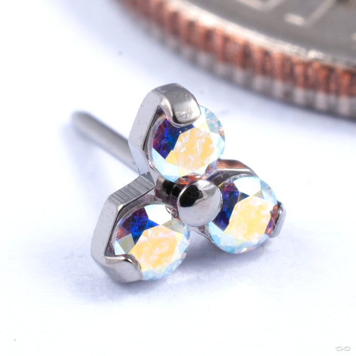 Trinity Press-fit End in Titanium from NeoMetal with aurora borealis