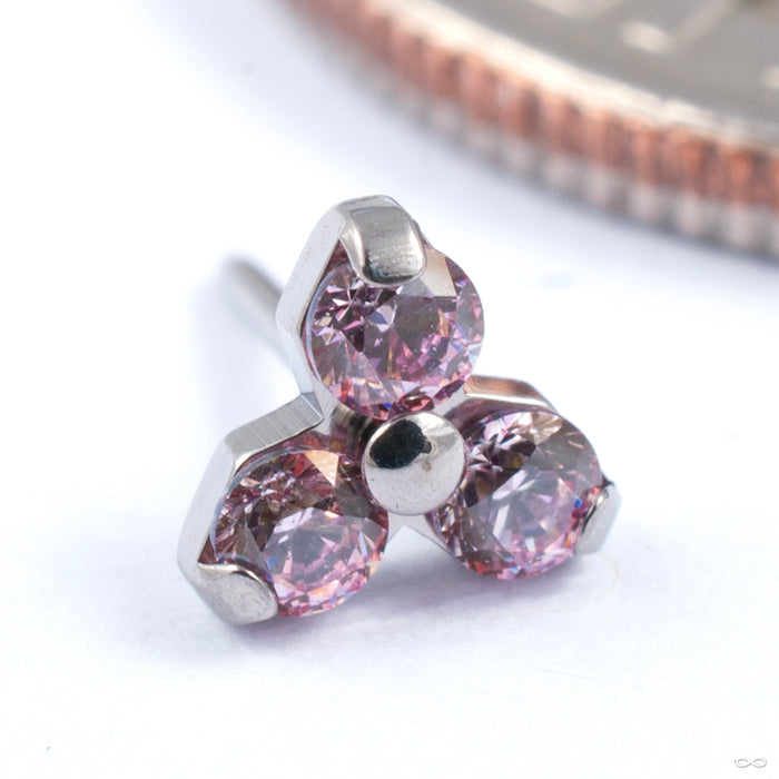 Trinity Press-fit End in Titanium from NeoMetal with morganite