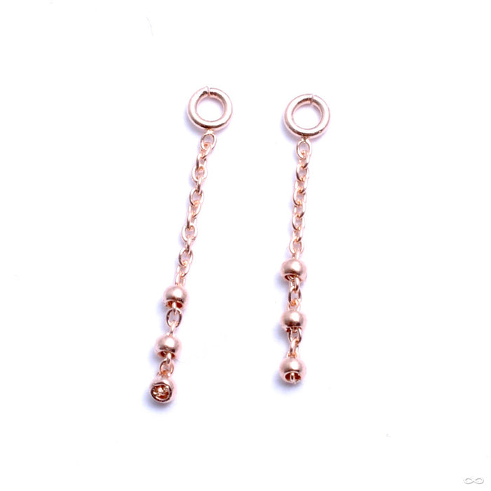 Trio Bead Charm in Gold from Pupil Hall in rose gold