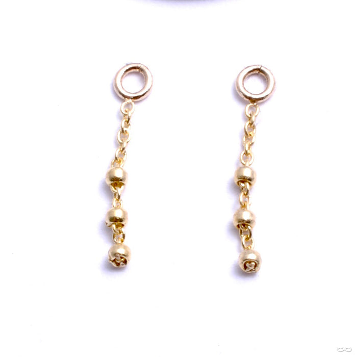 Trio Bead Charm in Gold from Pupil Hall in yellow gold