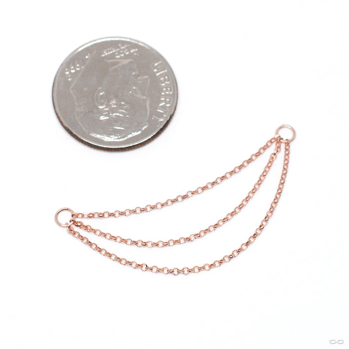 Triple Diamond-cut Rolo Chain in Gold from Hialeah in rose gold