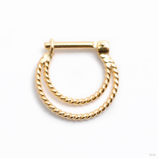 Twisted Sonder Hinged Ring in Gold from Quetzalli back view