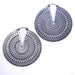 Ultra Afghan Disc Earrings from Tawapa in Gun Metal