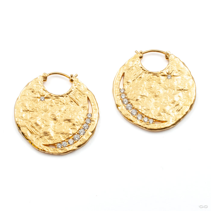 The Umbra Earrings from Maya Jewelry in yellow gold