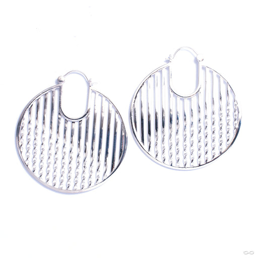 Vanish Hoop Earrings from Tawapa in silver-plated white brass