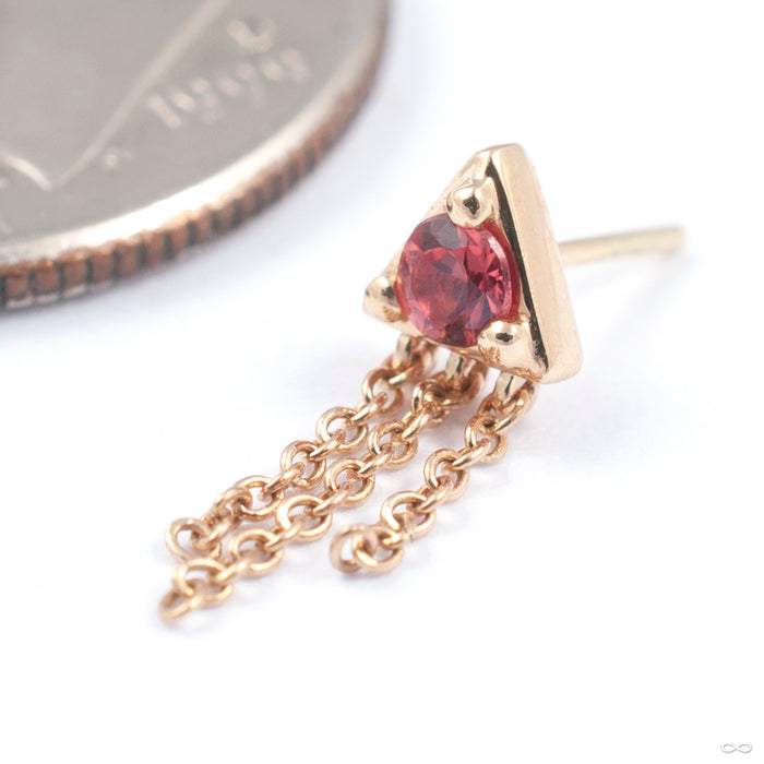 Veronika Press-fit End in Gold from Modern Mood in yellow gold with ruby