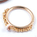 Vibrant Seam Ring in Gold from Pupil Hall with white enamel