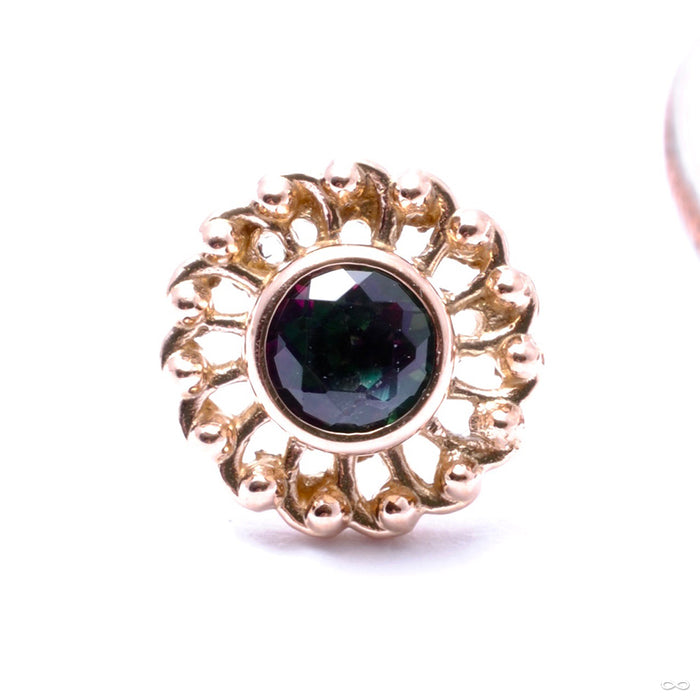 Virtue Press-fit End in Gold from Anatometal with mystic topaz
