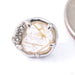 Vision Press-fit End in Gold from Buddha Jewelry in white gold with rutilated quartz