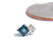 Vivienne Press-fit End in Gold from Buddha Jewelry with london blue topaz & clear CZ