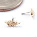Wee Fronds Press-fit End in Gold from Maya Jewelry in yellow gold left