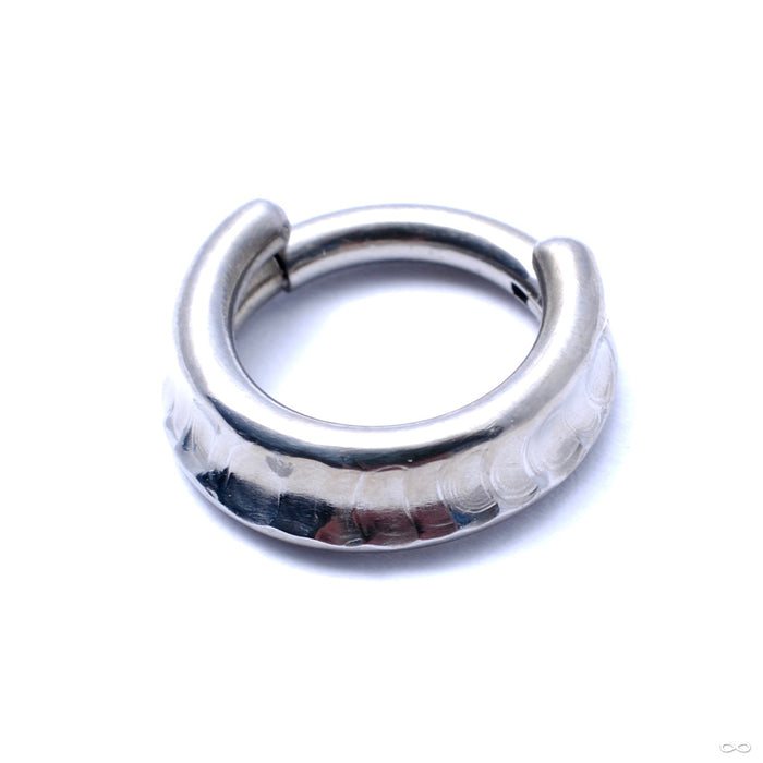 Weld-Faceted Stacked Clicker in Titanium from Zadamer Jewelry Double Stacked