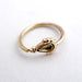 Art Deco Pear Fixed Bead Ring in Gold from Sacred Symbols