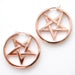 Ace of Pentacles Earrings from Maya Jewelry in Rose Gold-plated Copper