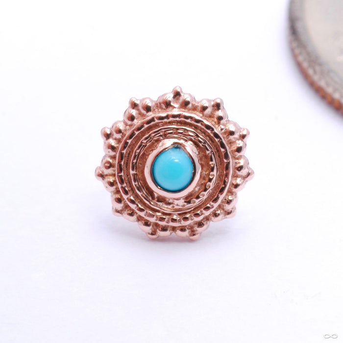 Afghan Press-fit End in Gold from BVLA with Turquoise