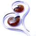 Ammonite Swans from Quetzalli with Honey Ammonite in White Brass