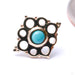 Angela Press-fit End in Gold from BVLA with Turquoise