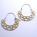 Azteka Hoop Earrings from Eleven44 in Brass