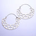 Azteka Hoop Earrings from Eleven44 in White Brass