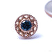 Bandera Press-fit End in Gold from BVLA with London Blue Topaz