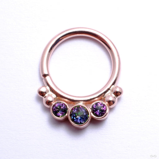 Barra Seam Ring in Gold from BVLA with Mystic Topaz