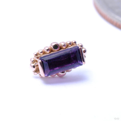 Beaded Baguette Press-fit End in Gold from BVLA with Amethyst