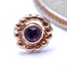 Bead Swirl Press-fit End in Gold from BVLA with Amethyst