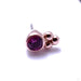 Bezel with 3 Beads Press-fit End in Gold from BVLA with Hot Pink Topaz