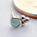 Bezel with 3 Beads Press-fit End in Gold from BVLA with White Opal