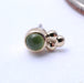 Bezel with 3 Beads Press-fit End in Gold from BVLA with Jade