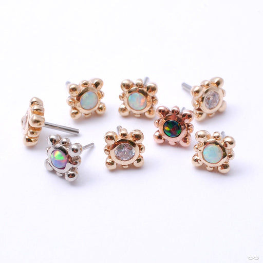 Bindi Press-fit End in Gold from LeRoi with Assorted Stones