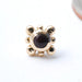 Bindi Press-fit End in Gold from LeRoi with Chocolate