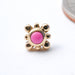 Bindi Press-fit End in Gold from LeRoi with Rose