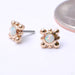 Bindi Press-fit End in Gold from LeRoi with White Opal