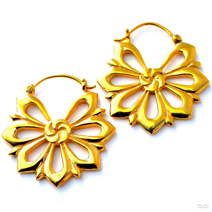 Bintang Earrings from Maya Jewelry in Yellow Gold-plated Brass