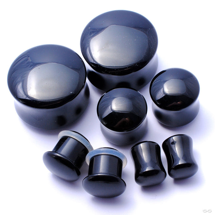 Black Onyx Plugs from Oracle in Assorted Sizes and Flares