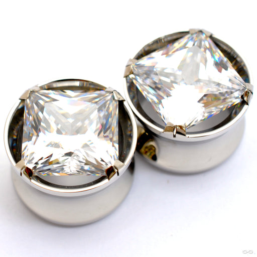Princess-cut CZ Bling Plugs from Reign