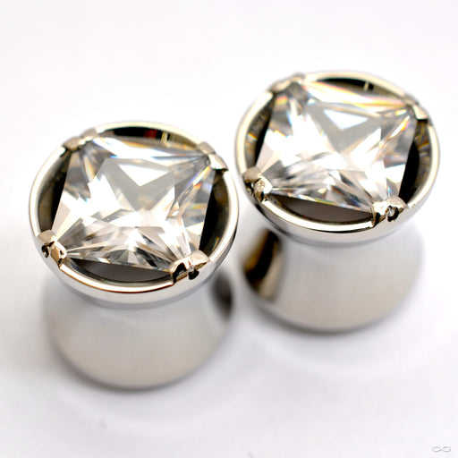 Princess-cut CZ Bling Plugs from Reign