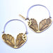 Butterfly Wing Mini Hoop Earrings from Eleven44 in White Brass