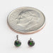 Bezel-set Cabochon Press-fit End in Titanium from NeoMetal with Black Opal