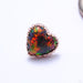 Cabochon Heart Press-fit End in Gold from Anatometal with Red Opal