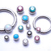 Captive Gem Bead in Titanium from Industrial Strength with Assorted Sizes