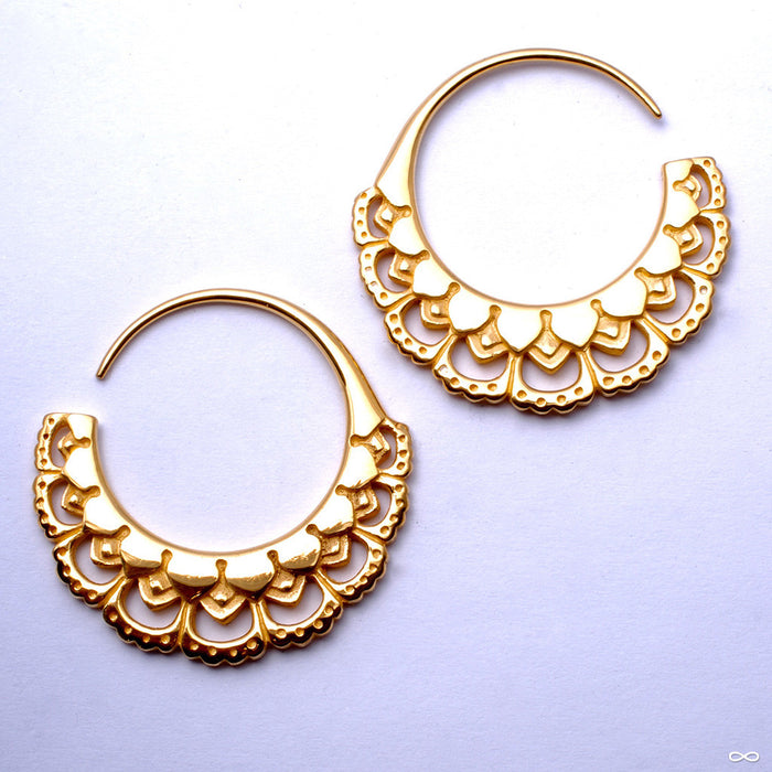Chantilly Earrings from Maya Jewelry in Yellow Gold-plated Brass