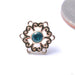 Chloe Press-fit End in Gold from BVLA with Paraiba Topaz