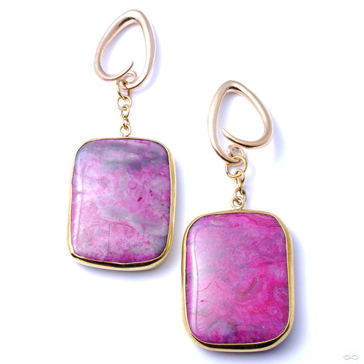 Crazy Lace Agate Rectangle Dangles from Diablo Organics