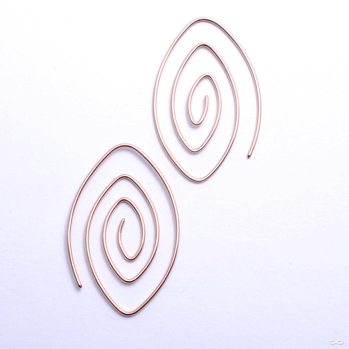 Cry Baby Earrings from Maya Jewelry in Rose-gold-plated Copper